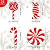 Christmas Candy Pendant Multi Type Wooden Lollipop Hanging Oranment for Xmas Decor Kids New Year Gifts Wrapping Supply