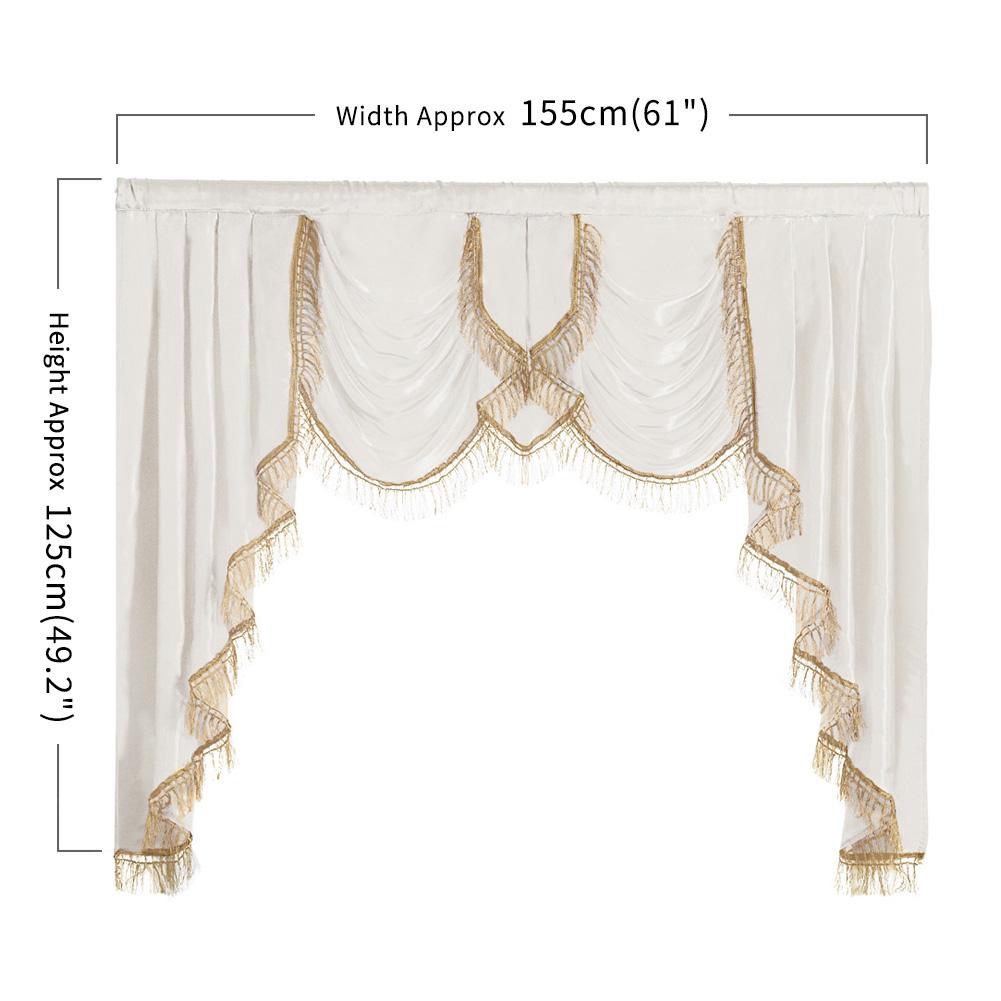 1PC NAPEARL European Luxury Tassel Decoration Solid Color Curtain Head for Living Room Bedroom Home Decor