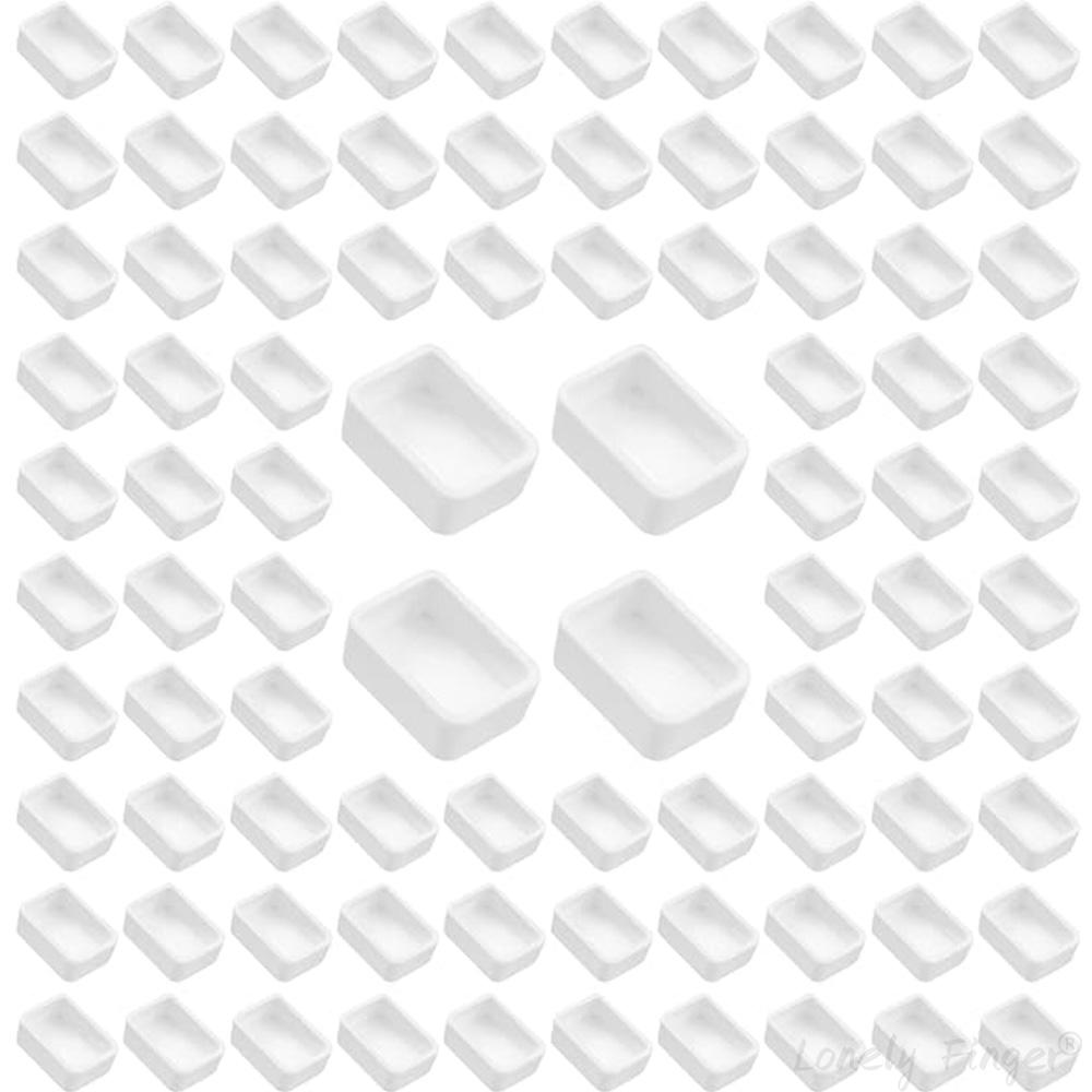 50/100/200 Pieces 0.5 ml Empty Watercolour Paint Pans White Plastic for DIY Watercolour Oils Watercolour Pans Replacement 50 Pcs White