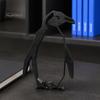 Modern Penguin Decor Geometric Figurine, Black Hollow Design Ornament, 3D Printed Home Abstract Art Statue for Office Desktop Decoration Stylish