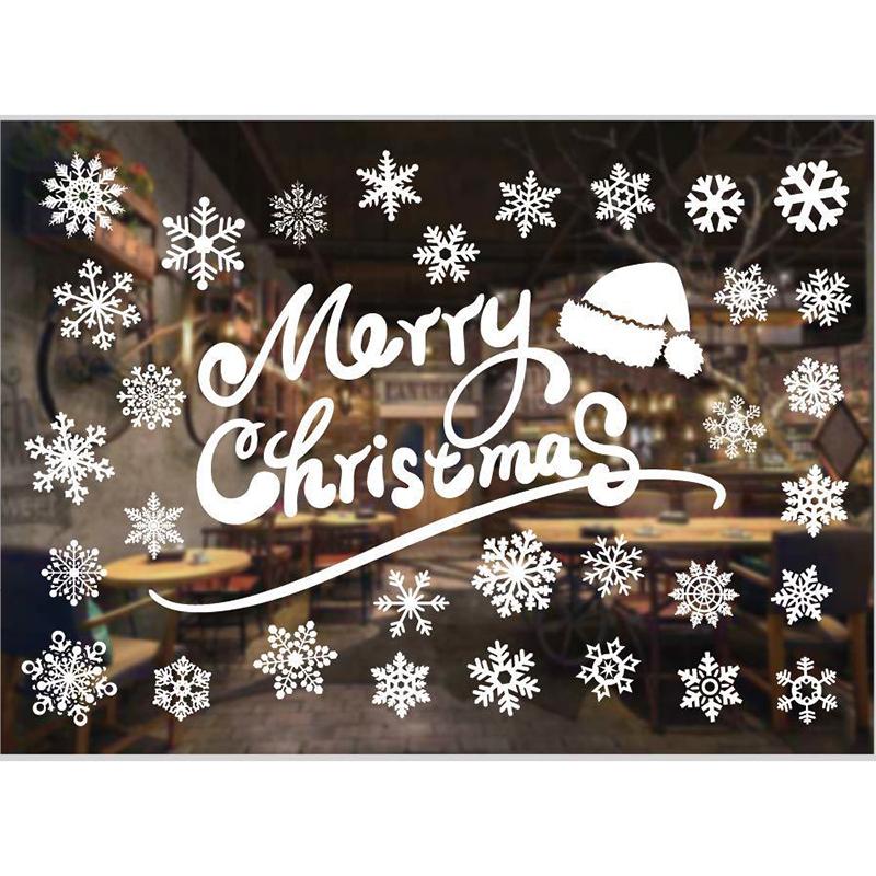Electrostatic Christmas Window Decal Sticker No Trace Xmas Window Clings Glass Decor No Glue Residue Multi Patterns