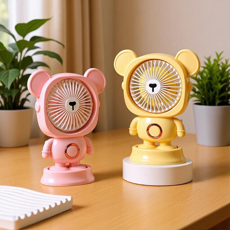 Portable USB Mini Desktop Fan - Rechargeable, Compact Electric Fan for Students & Office