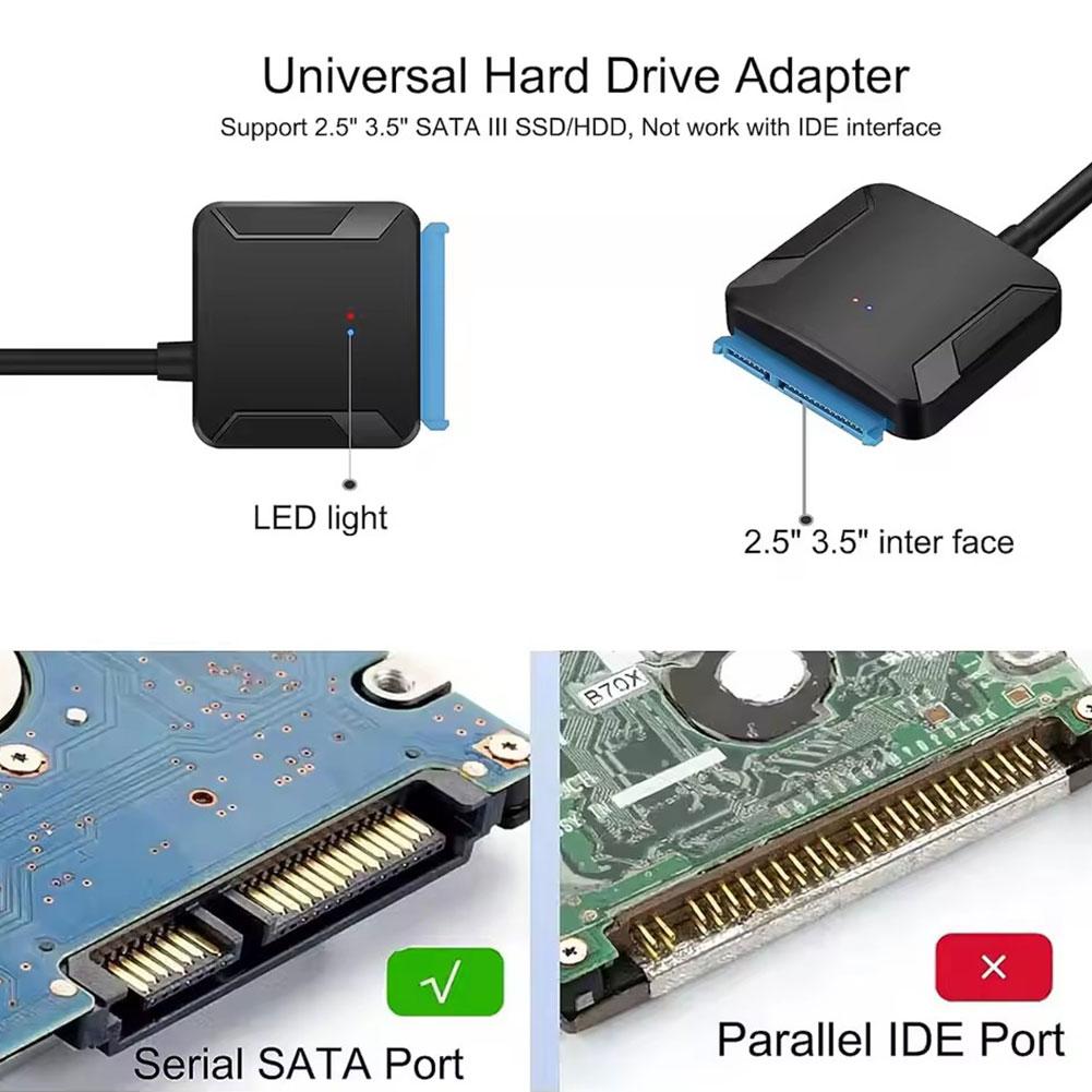 NEW USB 3.0 To Sata 3 Adapter Converter Cable USB3.0 Hard Drive Converter Cable For Samsung Seagate WD 2.5 3.5 HDD SSD Adap U9Y5