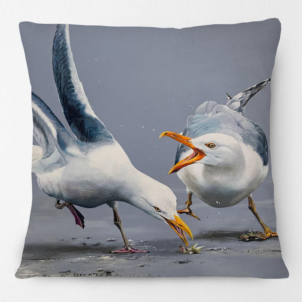 Australian Kingfisher Puffins Seagulls Tropical Parrot Birds Painting Cushion Cover Decorative Pillows For Sofa Home