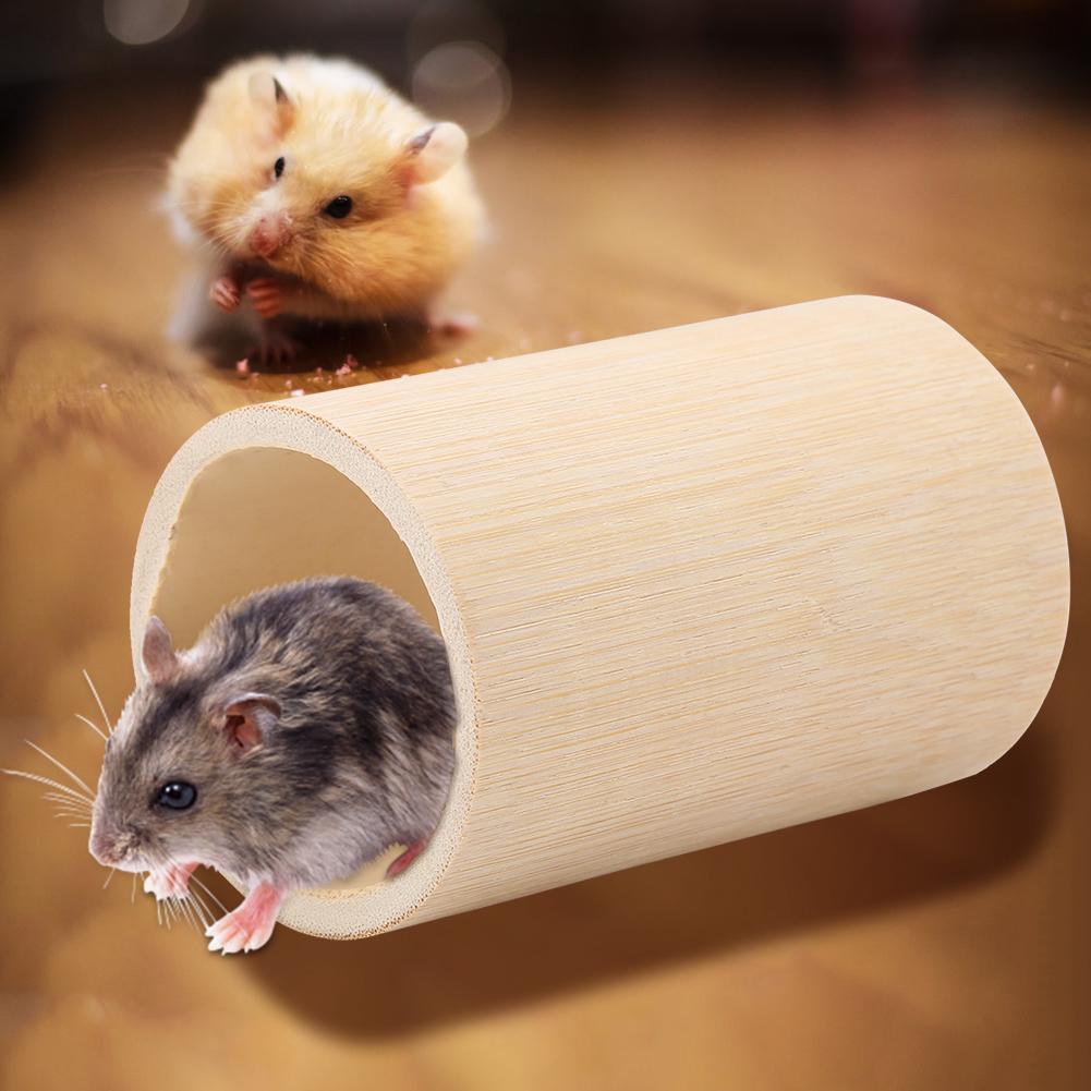 Small Animals Hamster Bamboo Tube Toy Pet Funny Toy Cage Toys (Small)