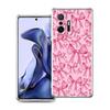 Transparent Phone Case for Xiaomi Mi 14 13 12 11 Ultra 13T 12T 11T Poco X3 NFC F3 F6 Pro Lite 5G Soft TPU Pink Heart Bow Pattern