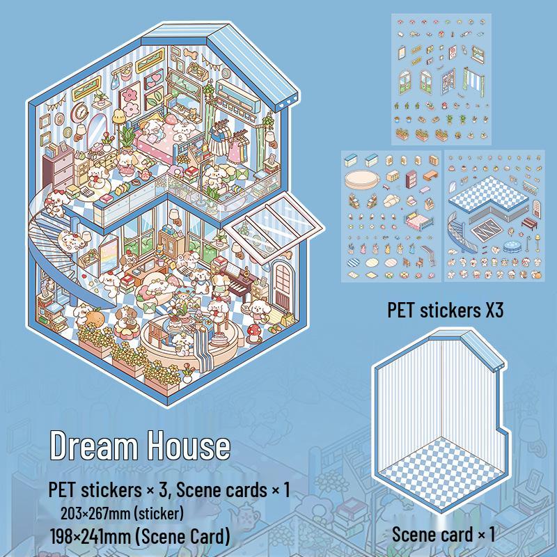 

Shi Guang 3D Warm Little House Stickers - Creative Gifts & Fun Decompression