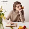 KEMENG BOKA Women's Cable Knit Mock Neck Wool Sweater