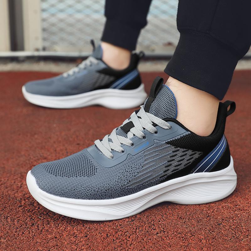 Spring New Men Sports Shoes Outdoor Wear Resistant Thick Sole Lace Up Fashion Casual Hiking Shoes Comfortable Zapatillas Hombre