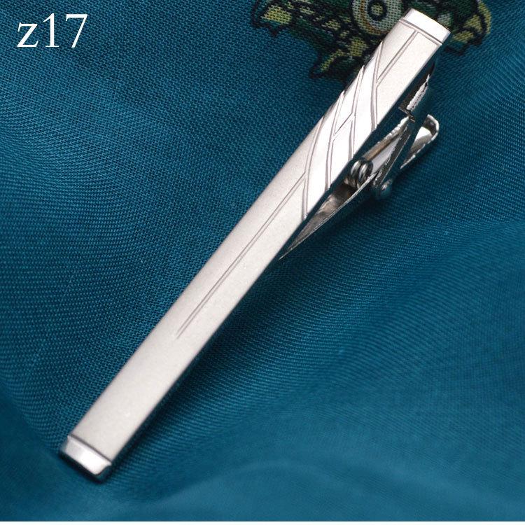 Men's Silver Formal Tie Clip with Laser Engraved Logo - Professional Business Accessory