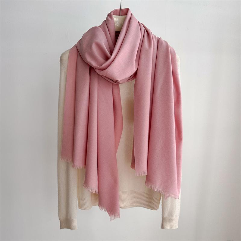 Fashion Winter Cashmere Scarf For Women Warm Solid Color Wraps Shawls Bandana Foulard Neckerchief Poncho Echarpe Pashmina Stoles