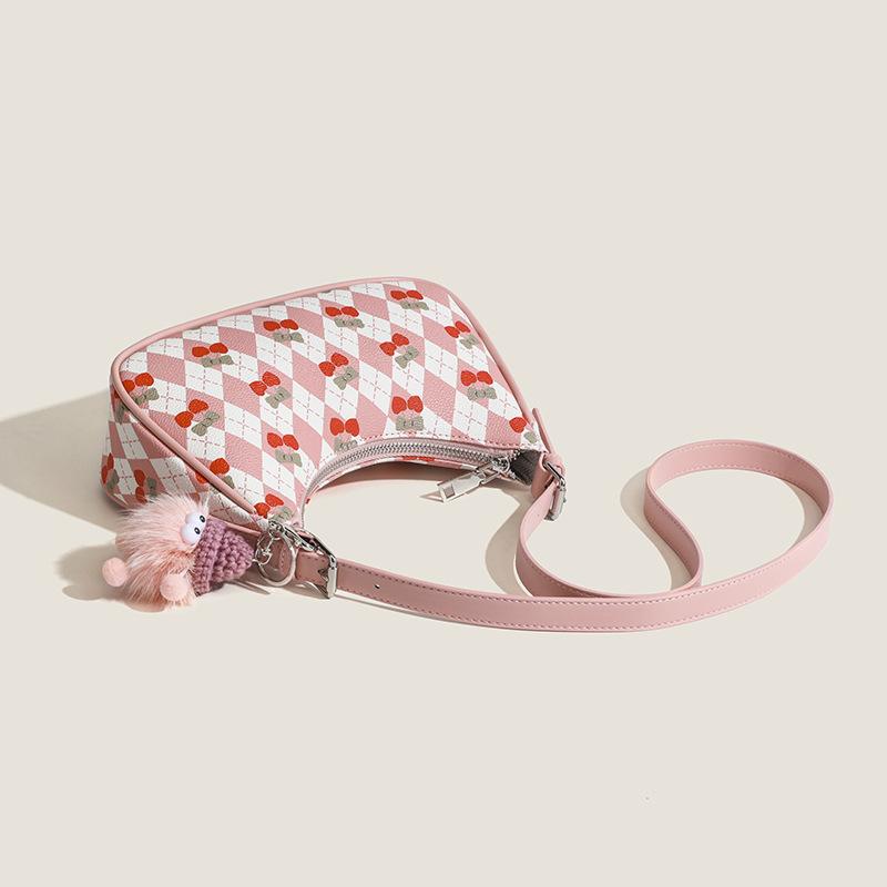 Niche Design Cute Cherry All-match Underarm Bag Commuter Shoulder Bag