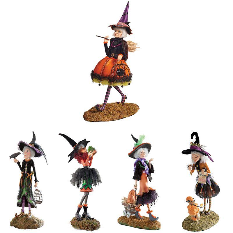 Urocza Lalka Czarownicy na Halloween Dekoracja Idealna na Biurko i Świętowania