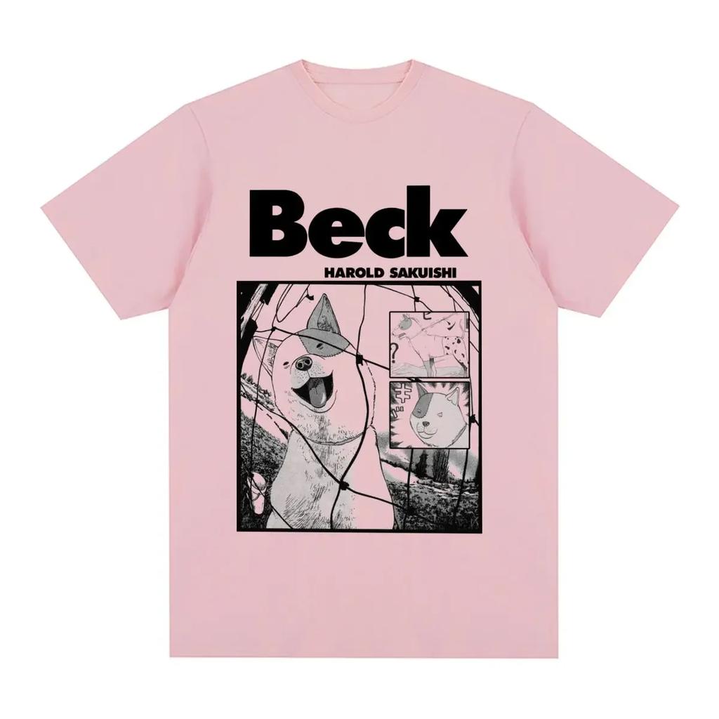 New Tee Tshirt Tops Beck Vintage printing Hot Sale 2024 Mongolian Chop Squad Anime Print Art Cotton Men T shirt oversized style