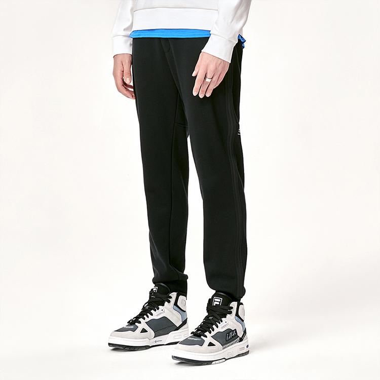 FILA Fleece Lined Knit Joggers Men bottoms Black F11M149602F-BK