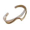 Elegant White Shellfish C Shaped Bracelet Geometric Metal Bangle Women Wrist Jewelry Gift For Party Wedding