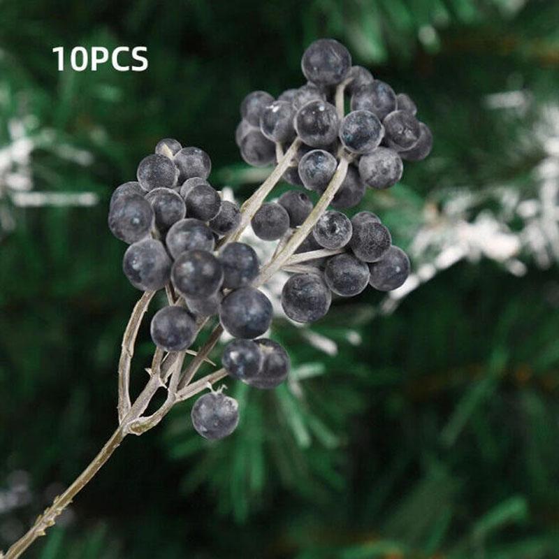 10pcs Artificial Berry Stems Christmas Berry Picks Decor Berries Branches
