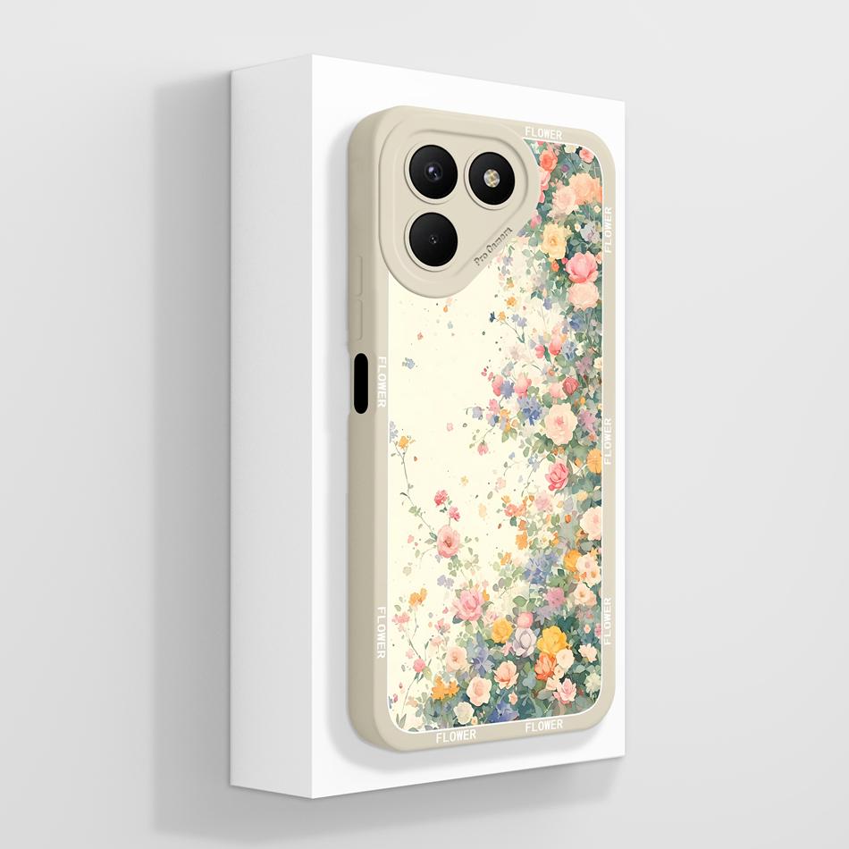 

Чехол для телефона Tecno Pova 7 Pro Ultra 7 Neo, милые животные, цветочные узоры, мягкий гладкий чехол из жидкого силикона для Tecno Pova7 Tecno Pova 7 Pro