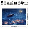 1Pcs Merry Christmas Santa Sleigh Scene Decoration Background Winter Backdrop For Photo Studio Photo Booth Party