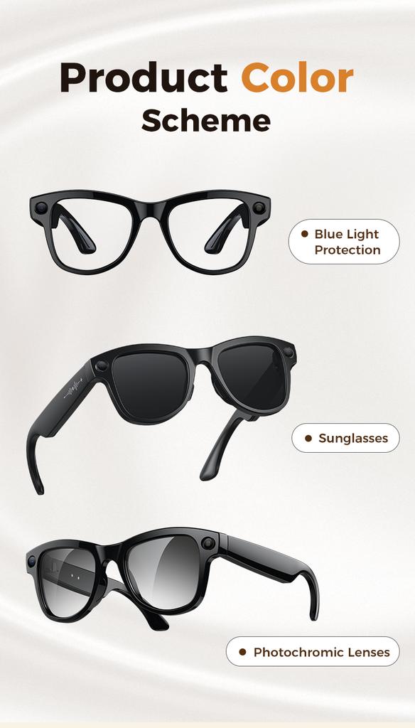 Gafas Inteligentes M02 Ultra AI Cámara HD 4K Gafas de Sol WIFI BT Llamada Grabación de Audio Traducción Wearable Inteligente Estuche de Carga Portátil