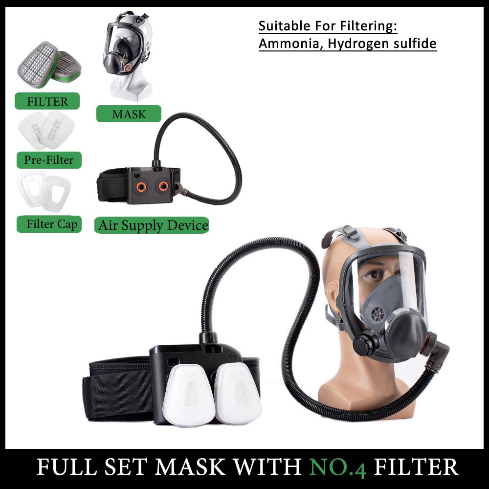 

Портативний електричний респіратор із подачею повітря 6800 Повнолицевий пиловий протигаз Подвійні фільтри Для розпилення Фарбування Полірування Безпека роботи