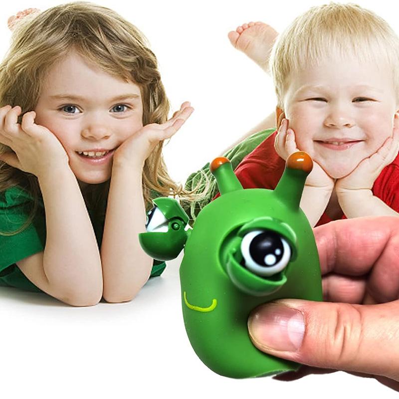 Funny Pop-Out Grass Worm Pinch Anti Stress Toys Creative Eyeball Decompression Squeeze Fidget Toy For Adults Kids Class Prizes