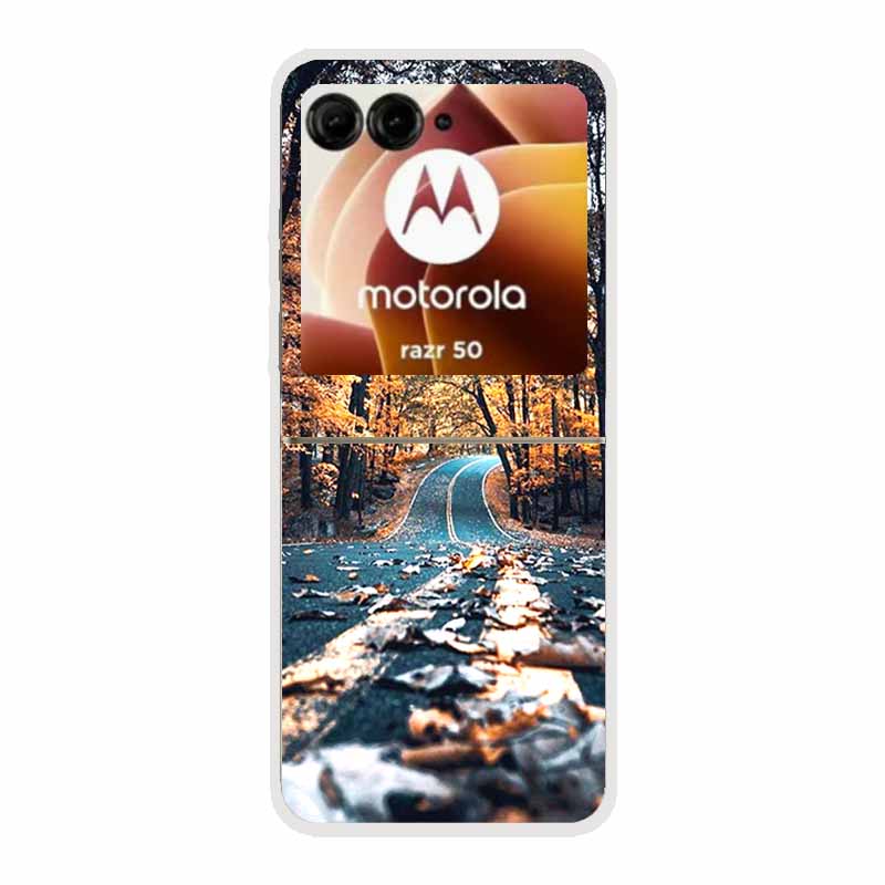 For Motorola Razr 50 Ultra Case Plastic Hard Painted Cartoon Transparent Back Cover Case for Motorola Razr 50 5G Hard PC Case 50
