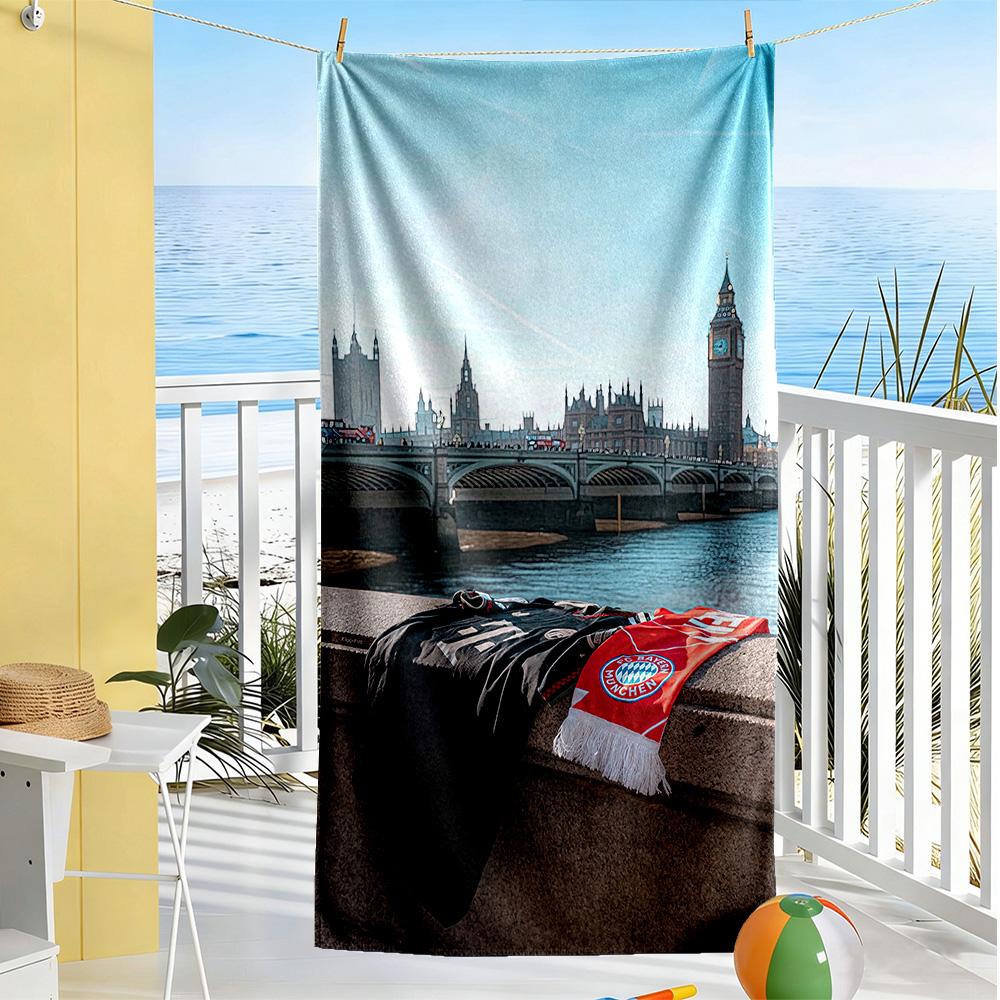 Bayern Munich Beach Towel Soft Durable Quick-Dry Comfortable Lightweight Suitable for Sports, Travel, Swimming, Yoga, Bathroom, Beach, And Pool
