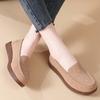 Summer Round Toe Soft Bottom Carved Retro British Style Flat Shoes Women's Casual Loafers