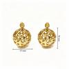 Gold Spherical Stud Earrings - Fashionable, High-End Stainless Steel Jewelry for a Chic Look