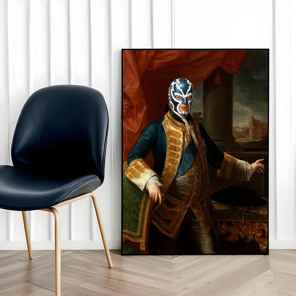 Plakat w ramce portret luchador lucha libre