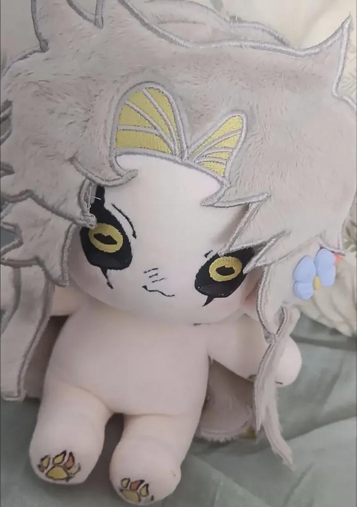 20cm Pierrot Baumwollpuppe Zirkus Anime Plüschtier DIY Anziehpuppe Nackte Figur Feiertagsgeschenk