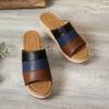 Designer Slippers for Women Summer Open Toe Beach Slippers Wedge Platform Sandalias High Quality Casual Leather Slippers