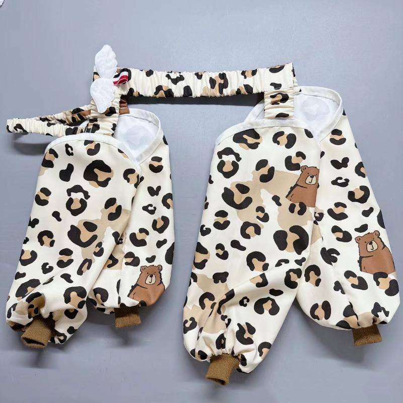 

Собачьи пылезащитные штаны, штаны для прогулок, весенне-летние, грязеотталкивающие, мультяшные, легкие, с чехлом для штанины на четыре ноги, одежда для маленьких собак на весну и лето XXL back 42 about 14-8.5 kg