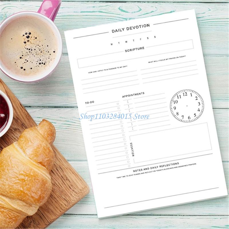 R6FF Daily Plan Tracking Planner with 60 Sheets Professional Workout Reading Meal Planner Journal Daily Planner for Men Women
