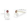 ESTELLE [WEB Exclusive] October Birthstone Pink Tourmaline K10 Yellow Gold Earrings 0242-0728-0019-0000
