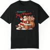 Joy And Cheer Santa Claus Carries Gifts Retro Unisex ? T-Shirt, Vintage Christmas Tee 2411-089