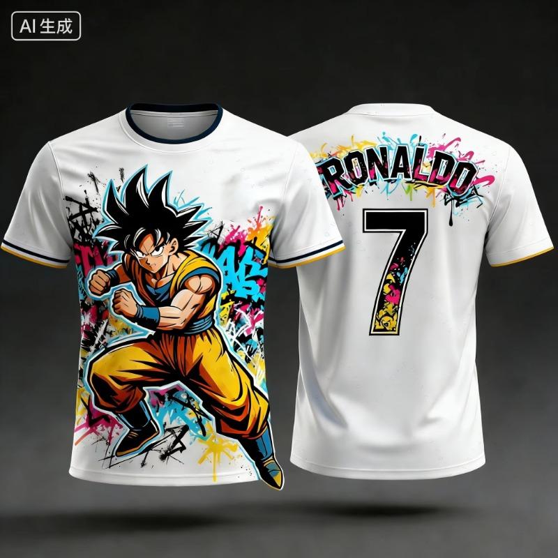2026 Hot Japanese Anime Dragon Ball Z Majin Buu Specially Made Football Jersey T-Shirt Adult Men's