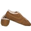 4cm small inner height increase brown retro women's new autumn and winter velvet casual sports board shoes