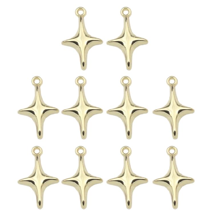 10xNecklace Making Awn Star Bead for DIY Necklace Jewelry Making Bead with Hole