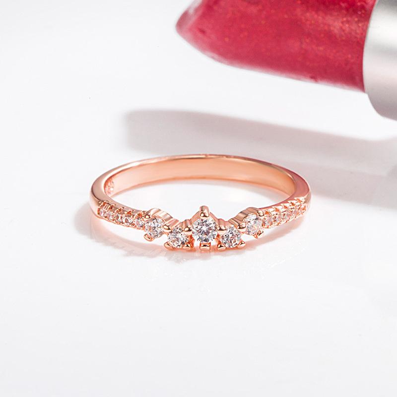 Lindon – bague classique en alliage de cuivre et Zircon, bijoux pour dames, cadeau de fête de promesse de mariage