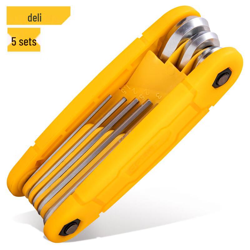 Deli 8-Piece Folding Hex Key Wrench Set 8-Piece Set