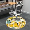 1 Stück Katzenmuster Büro Runder Teppich, Indoor-Matte Geeignet für Büro, Unter Bürostühlen Schlafzimmer Wohnzimmer Heimdekoration, Raumdeko