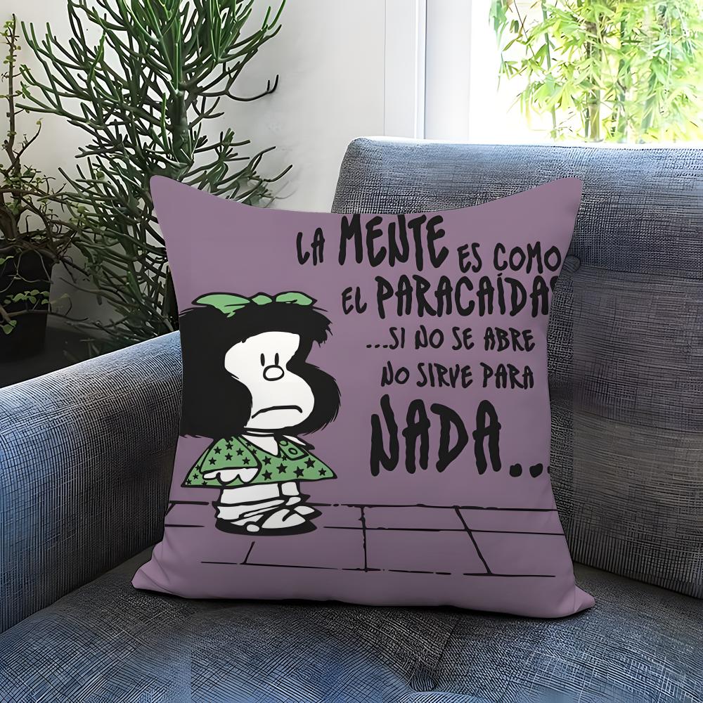 POPULAR M-MMafalda Cushion Cover Comfortable Reversible Pillow Cover Ideal for Car Sofa Bedroom & Beyond