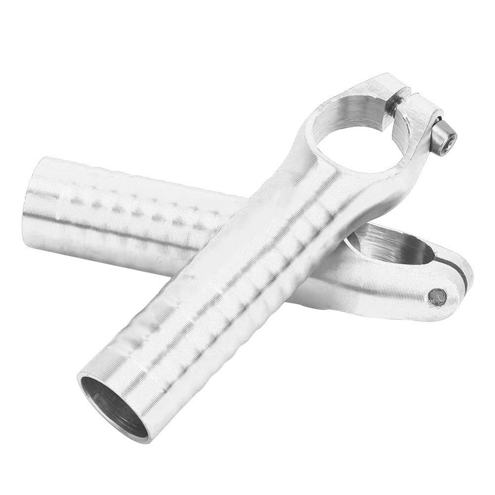 

1 Pair 7075 Aluminum Alloy Bicycle Handlebar Grip Bike Bar End Handlebar Ends for Road Mountain Bikessilver