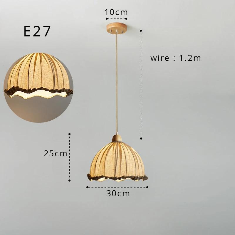 

Японская Юго-Восточная Азия Ретро Хлопок Льняная Люстра Декор Комнаты Спальня Гостиная Подвесной Светильник Ресторан Светодиодные Огни Блеск without bulb