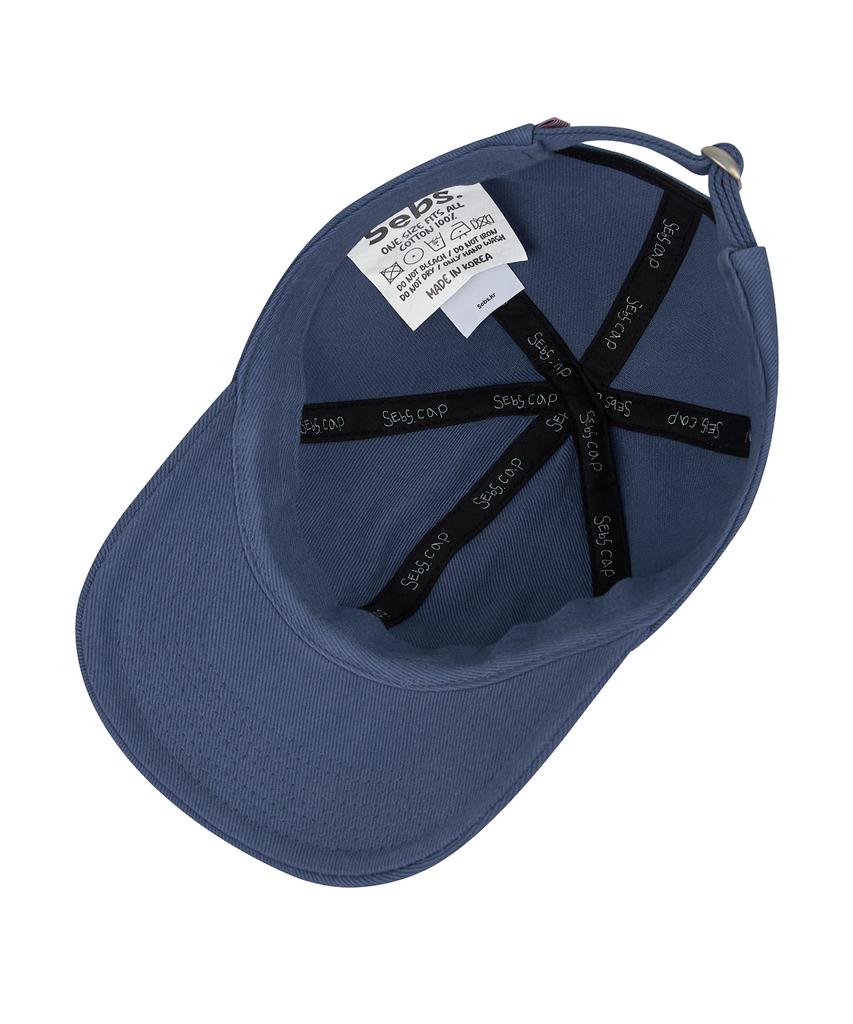 Sebseu Small Logo Twill Brown Ball Cap - Blue