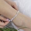 Metal Alloy Turquoise Anklet For Women, Simple And Versatile Retro Ethnic Style Ankle Chain Jewelry Gift