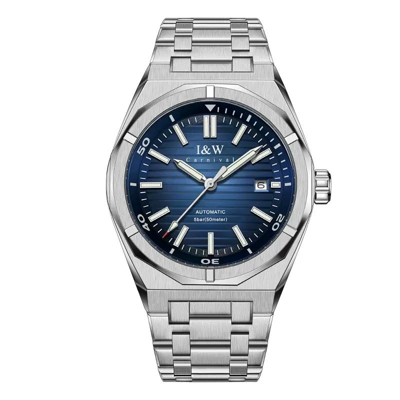 IW Luminous Mechanical Men Wristwatches Luxury Sapphire Glass MIYOTA Movement Automatic Watch For Men Reloj Hombre New