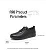 Red Dragonfly Men's Waterproof Black Leather Casual Sports Shoes, Non-Slip, Soft Sole for All Seasons